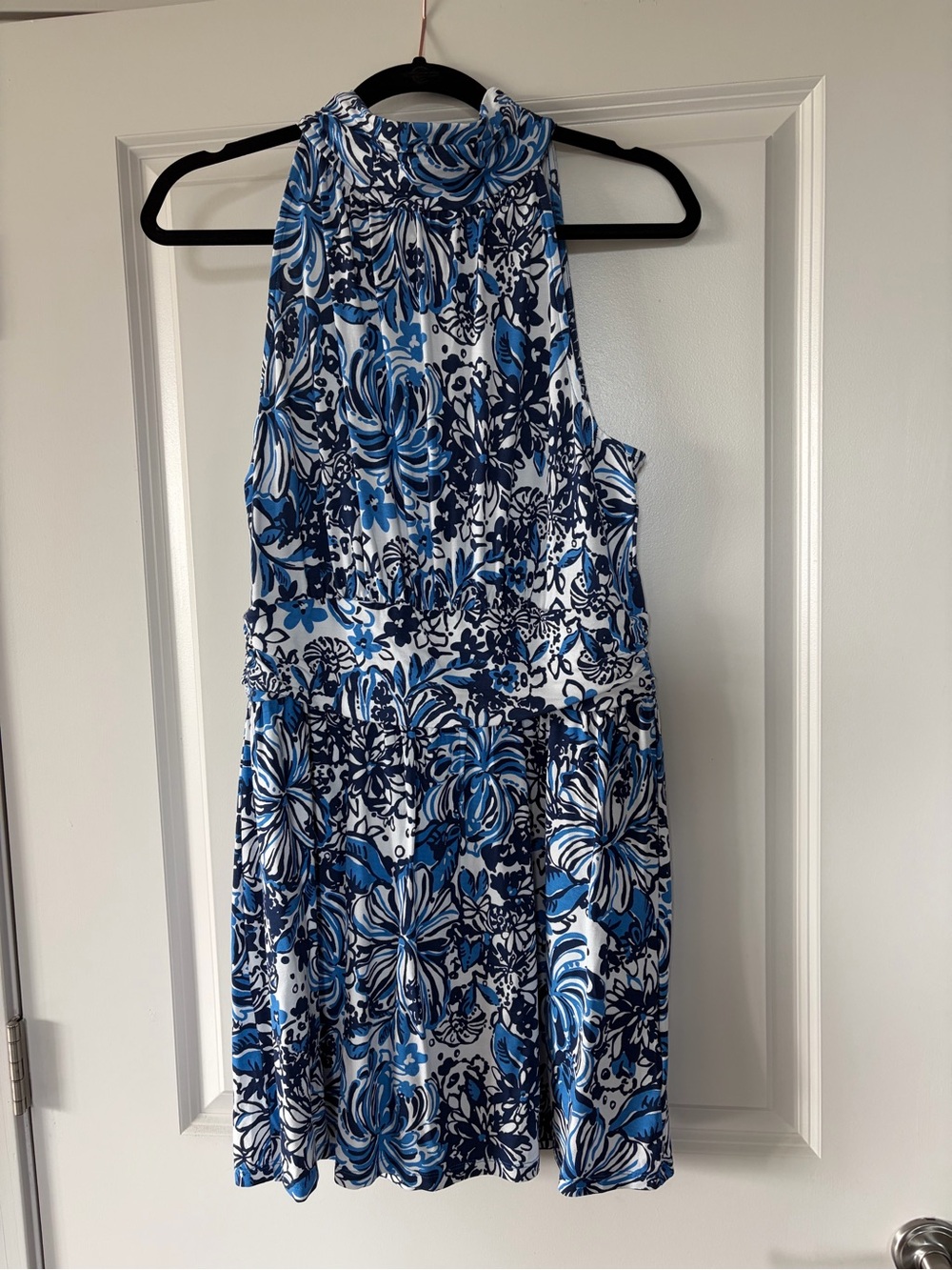 New Without Tags Lilly Pulitzer “Wyota Skirted Romper” Low Tide Navy - Large - Picture 2 of 4